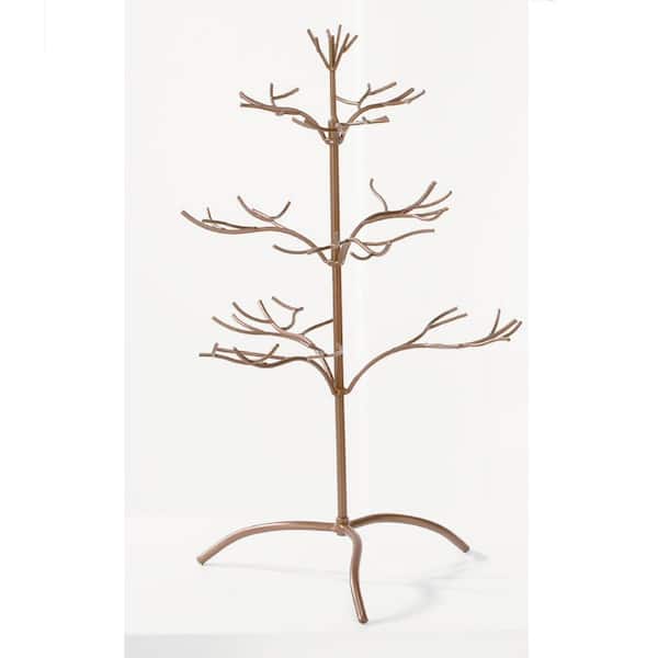 TRIPAR INTERNATIONAL, INC. 25 in. Copper Metal Ornament Tree with Hanging Branches