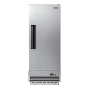 12 cu. ft. Commercial One Door Auto Defrost Upright Reach-In Freezer in Stainless Steel