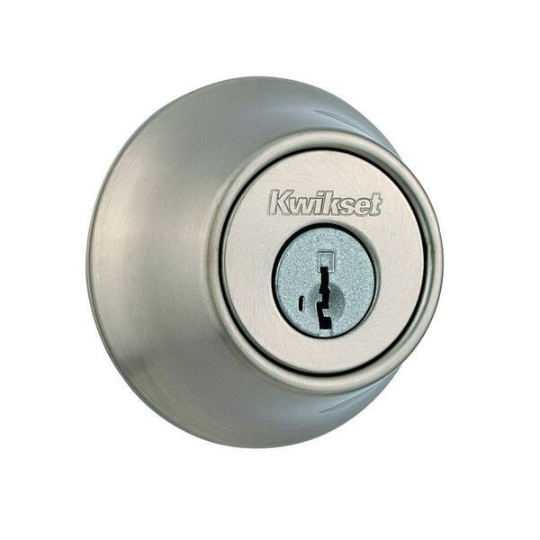 Kwikset 660 Series Satin Nickel Single Cylinder Deadbolt Featuring SmartKey Security with Microban Antimicrobial Technology