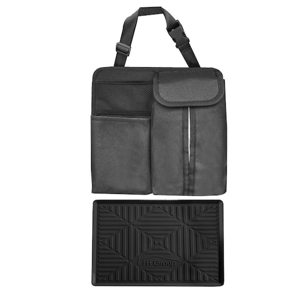Polyester Hanging Car Organizer with Tissue Dispenser