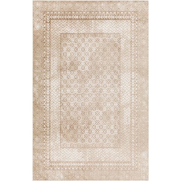 Artistic Weavers Silvera Cream 5 ft. x 7 ft. Indoor Machine-Washable Area Rug