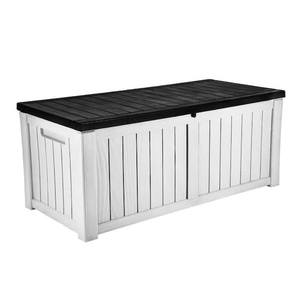 Unbranded 120 Gal. Resin Outdoor Deck Box with Lockable Lid