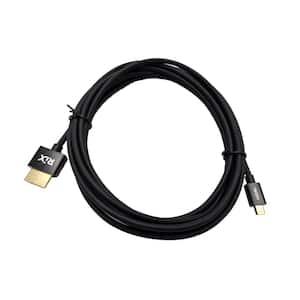 15 ft. HDMI to Micro HDMI 4K Ultra HD High-Speed with Ethernet Cables Black (5-Pack)