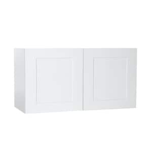 Ready to Assemble Threespine 30 in. x 12 in x 12 in. Stock Bridge Wall Cabinet in Shaker White
