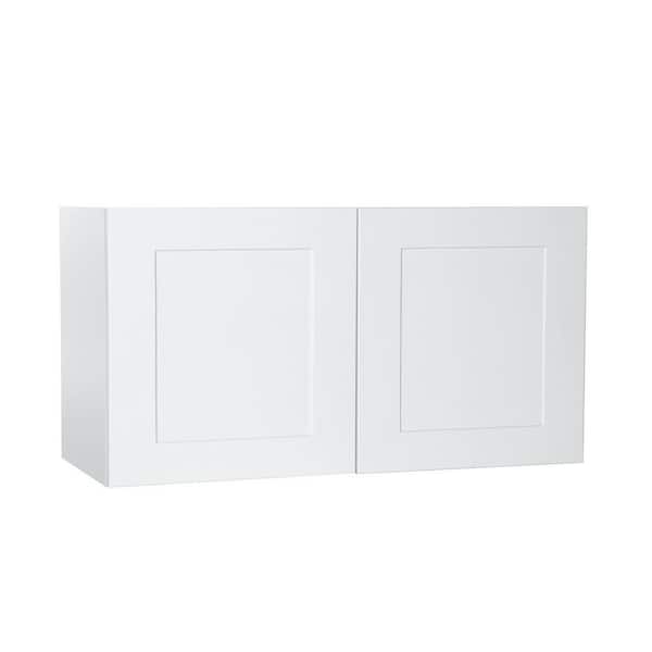 Cambridge Quick Assemble Modern Style, Shaker White 30 x 12 in. Wall Bridge Kitchen Cabinet (30 in. W x 12 in. D x 12 in. H)