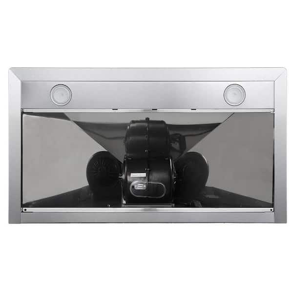 Cosmo 36 in. Ductless Wall Mount Range Hood in Stainless Steel with LED  Lighting and Carbon Filter Kit for Recirculating