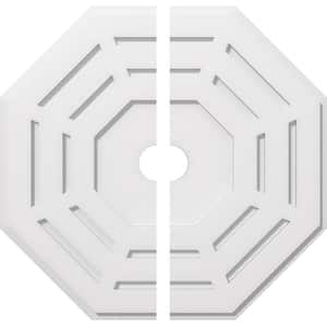 1 in. P X 10-1/4 in. C X 26 in. OD X 3 in. ID Westin Architectural Grade PVC Contemporary Ceiling Medallion, Two Piece