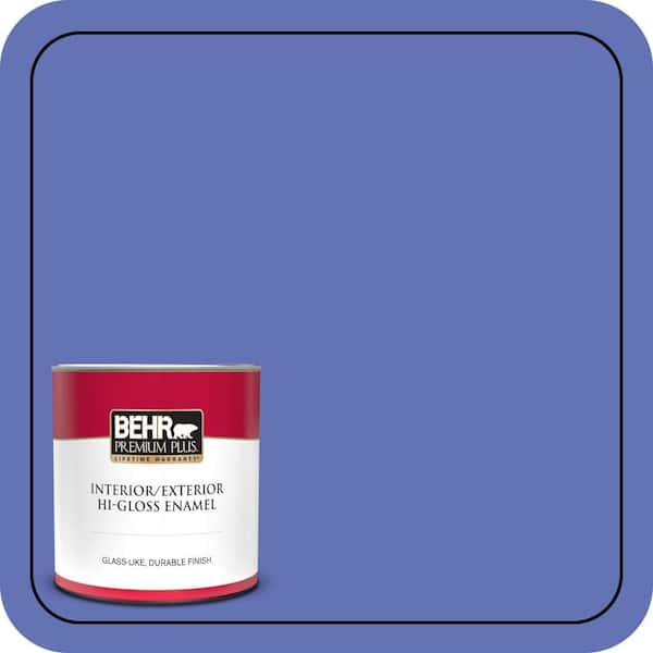 BEHR PREMIUM PLUS 1 qt. #P540-6 Wild Pansy Hi-Gloss Enamel Interior/Exterior Paint & Primer