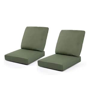 24 in. x 22 in. 2 Sets Outdoor Sectional Sofa Water Resistant Cushion in Green