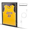 NICE C Black 24 in. x 32 in. Jersey Frame LED Display Case, Acrylic Glass Shadow Box with and Hanger (1-Pack) HD-LEDJF-1P