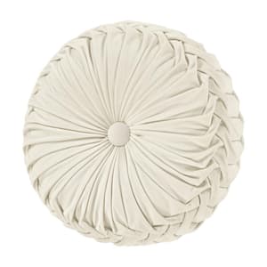 Toul house Polyester Tufted Round Decorative Throw Pillow 15 x 15 in.
