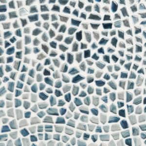 Fargin Pebble Ocean Rain 11.88 in. x 11.88 in. Polished Glass Wall Mosaic Tile (0.98 sq. ft./ each)