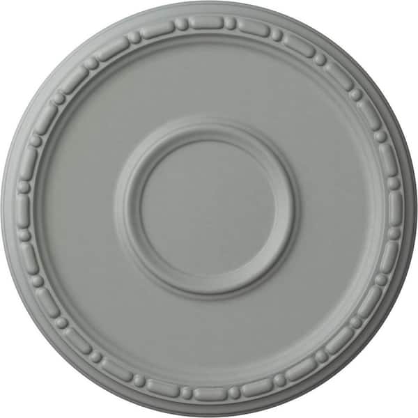 Ekena Millwork 16-1/2" x 1-1/2" Medea Urethane Ceiling Medallion (Fits Canopies upto 5-1/2"), Primed White