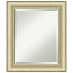 Textured Light Gold 21 in. H x 25 in. W Framed Wall Mirror