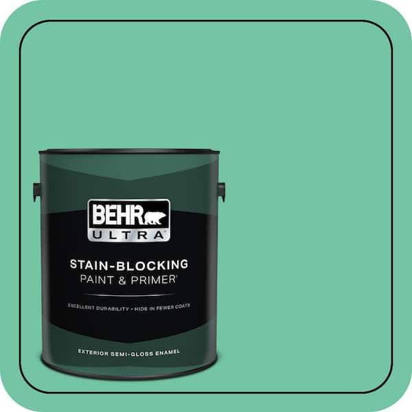 BEHR ULTRA 1 gal. #P420-4A Gem Silica Semi-Gloss Enamel Exterior Paint & Primer