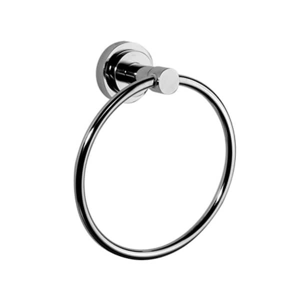 JACUZZI SALONE and RAZZO Wall Mount Towel Ring in Polished Chrome