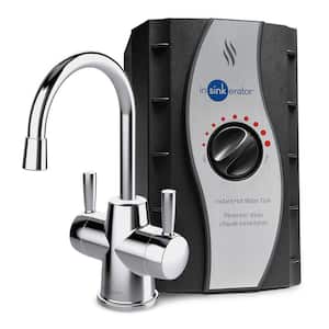 HOT250 Instant Hot and Cold Water Dispenser System, 2-Handle 8.21 in. Water Faucet in Chrome with Tank, HC250C-SS