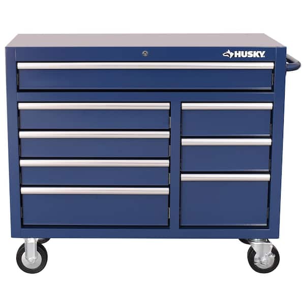 Husky Standard Duty 42 in. 8-Drawer Blue Rolling Tool Cabinet