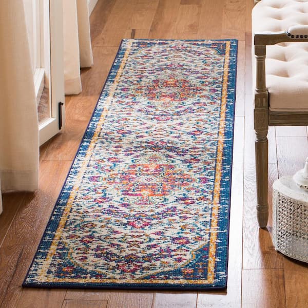 Madison Ivory/Orange 2 ft. x 16 ft. Border Runner Rug