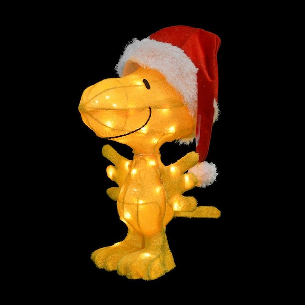 Peanuts 22 In 3d Led Pre Lit Yard Art Woodstock Hat 16259 Myt - Peanuts Outdoor Christmas Decorations Home Depot