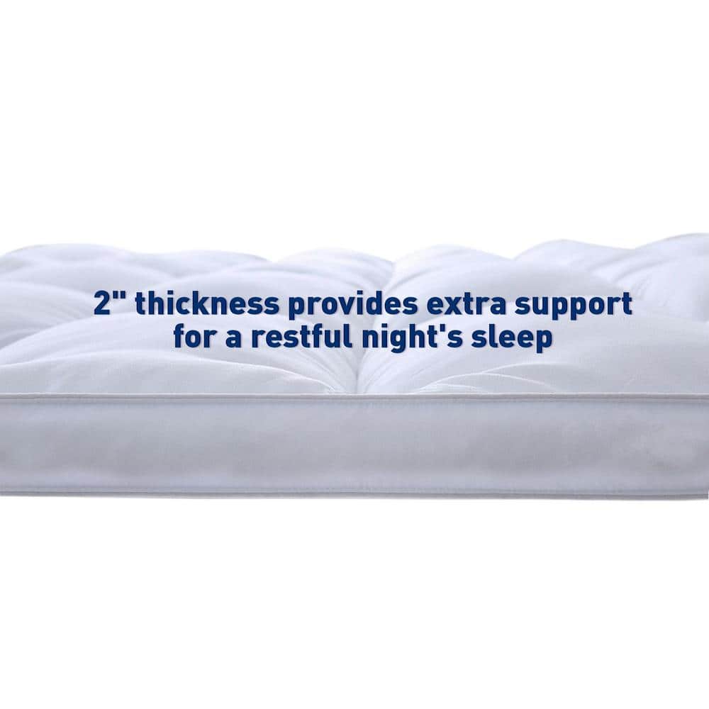 Full Size White Down Alternative Plush Mattress Topper