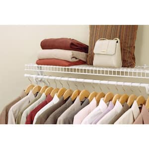 SuperSlide 48 in. W x 12 in. D White Steel Wire Closet Shelf with Closet Rod