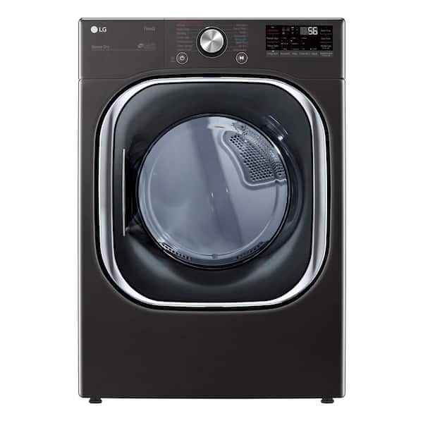 LG Electronics 7.4 cu. ft. Ultra Large Black Steel Smart Electric Vented Dryer with Sensor Dry, TurboSteam and Wi-Fi Enabled
