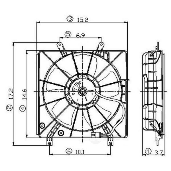 Electric Cooling Fan Assembly 2005-2007 Honda Accord 2811306 - The Home ...