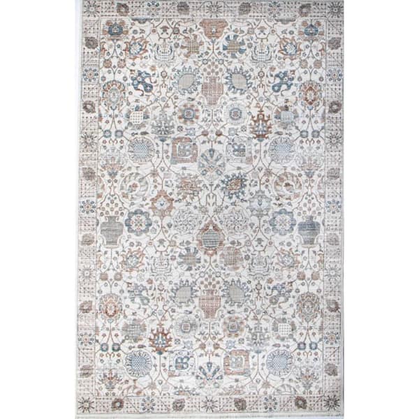 BASHIAN Legacy Ivory 9 ft. x 12 ft. (8 ft. 6 in. x 11 ft. 6 in.) Floral Transitional Area Rug