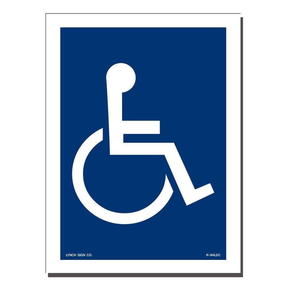 6 in. x 8 in. Decal Blue on White Sticker Accessible Symbol price history on PriceWatchPro