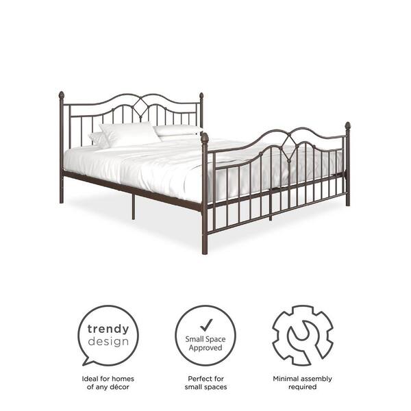 Buy Tatiana Bronze King Size Bed Frame Online At Lowest Price In India. 317600072