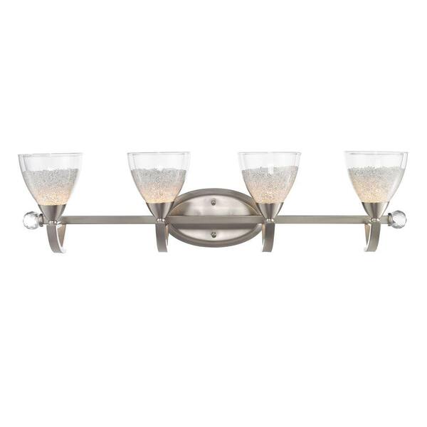 Unbranded Glint Collection 4-Light Pewter Bath Vanity Light