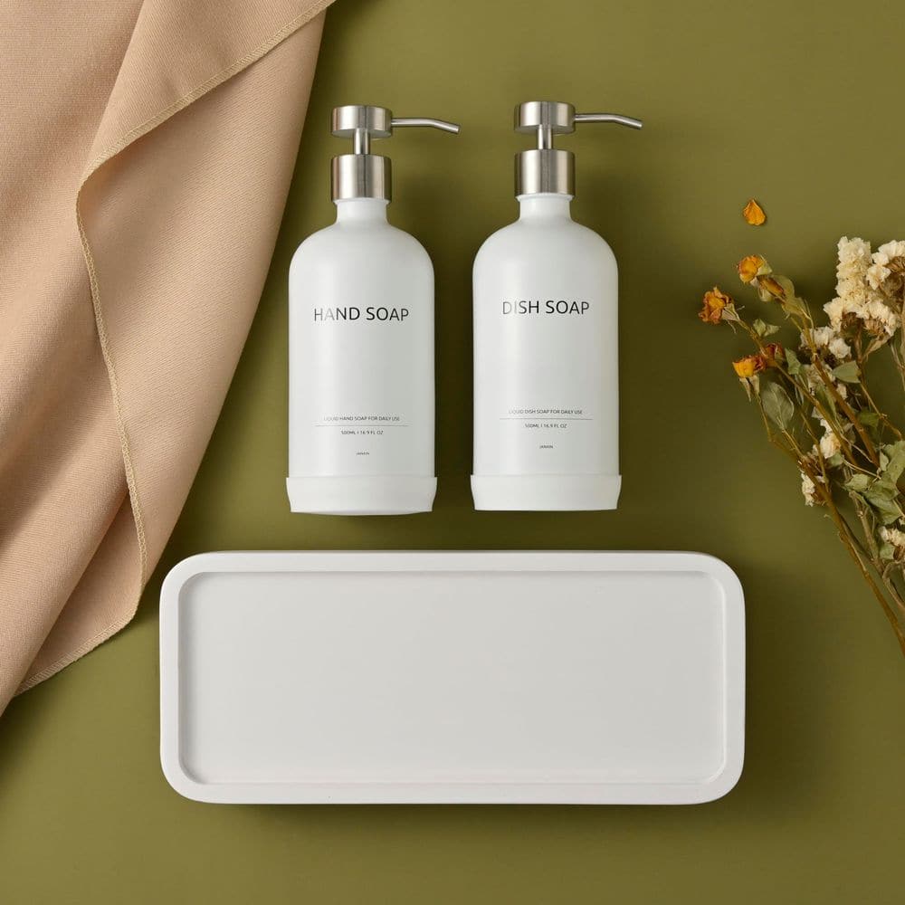 11.8 in. Bathroom Tray for Counter, Soap Dispenser Tray for Kitchen Sink, Kitchen and Home, White price history on PriceWatchPro