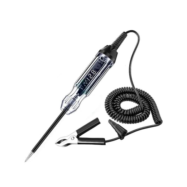 3-72-Volt Digital LED Circuit Tester Voltmeter Heavy Duty Automotive Test Light with Dual Color Polarity Buzzer Pen