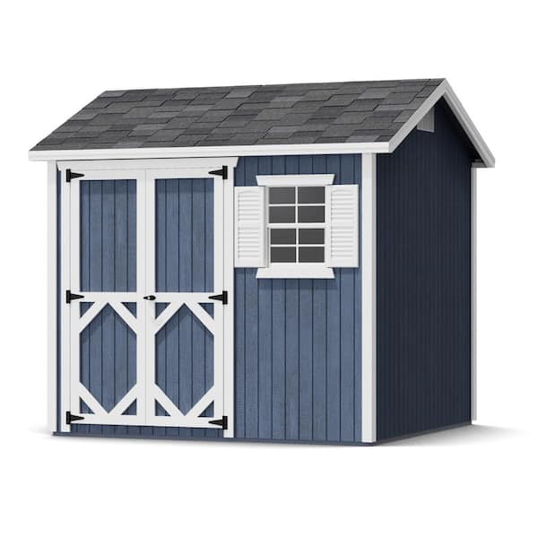 Little Cottage Co. Classic Workshop 8 ft. x 8 ft. Outdoor Wood Storage Shed Precut Kit with Operable Window (64 sq. ft.)