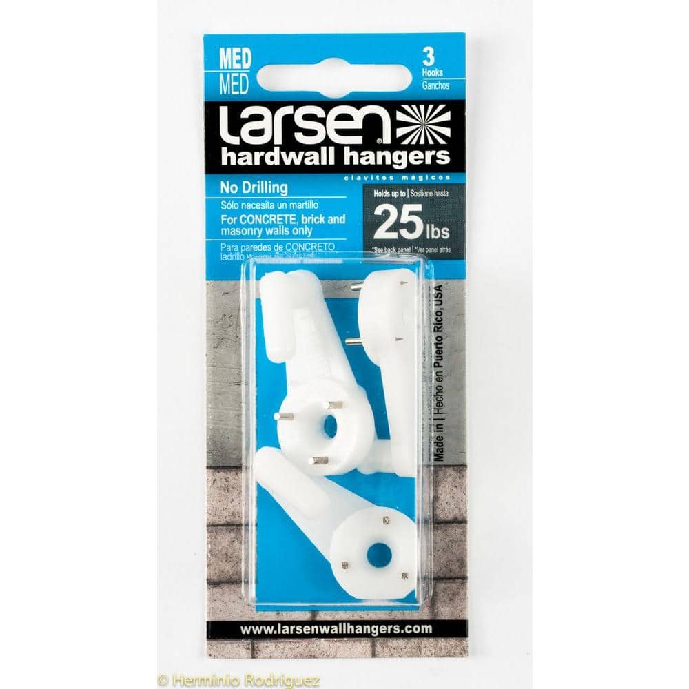 OOK 1-1/2 in. 25 lb. Plastic Hard Wall Hangers (3-Pack) 50096 - The Home  Depot