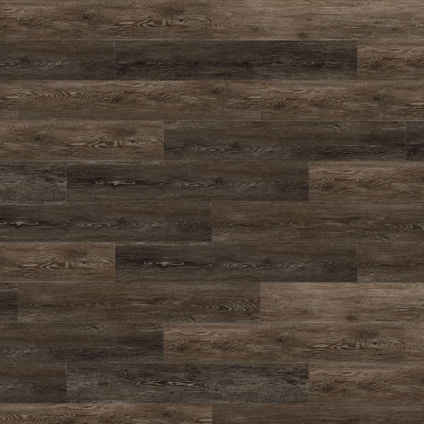 Khaki Oak Dark 4 MIL x 6 in. W x 36 in. L Grip Strip Water Resistant Luxury Vinyl Plank Flooring (24 sqft/case)