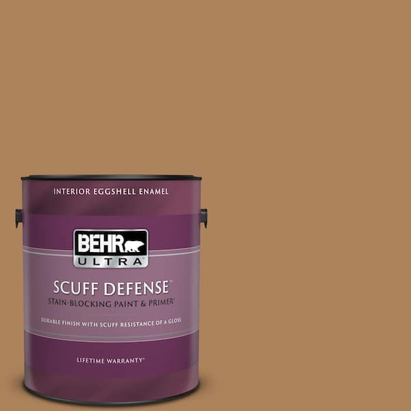 BEHR ULTRA 1 gal. #S260-6 Circus Peanut Extra Durable Eggshell Enamel Interior Paint & Primer