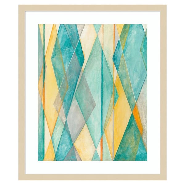 Amanti Art Diamond Illusion II by Megan Meagher 21 in. W x 25 in. H. Wood Framed Wall Art Print Framed in Brown