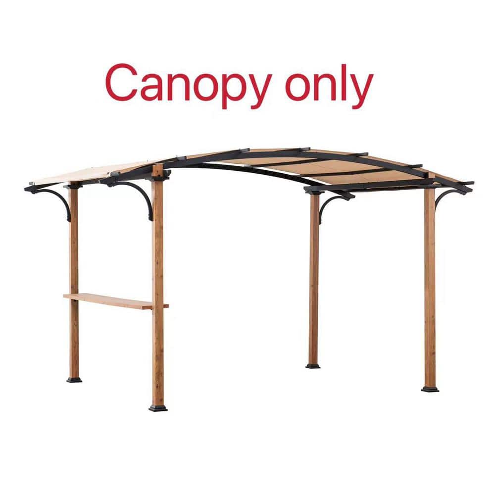 Brown Polyester Replacement Canopy for 8.5x13 Ft Pergola