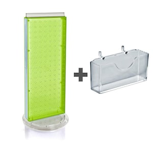 21 in. H x 8 in. W Green Counter Pegboard Gift Card Holder (20-Pockets)