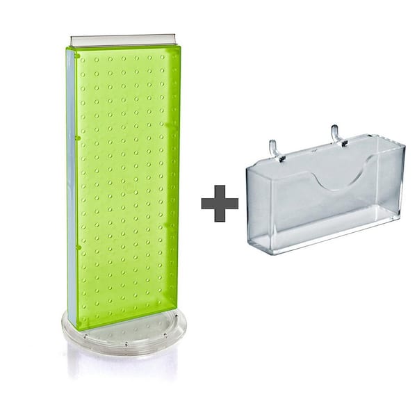 Azar Displays 21 in. H x 8 in. W Green Counter Pegboard Gift Card Holder (20-Pockets)