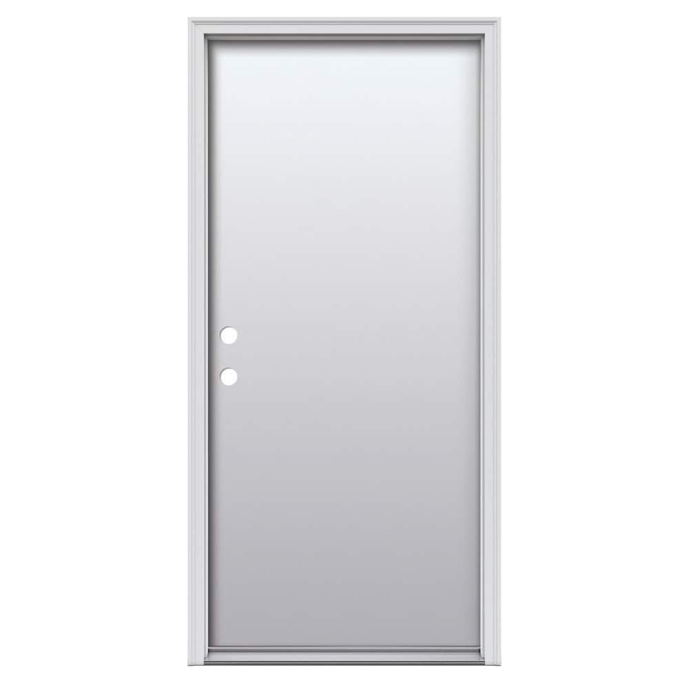 MMI DOOR 36 in. x 80 in. Right-Hand Inswing Flush Classic Primed