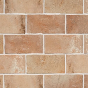 Tripoli Cotto 3.93 in. x 7.87 in. Matte Terracotta Look Ceramic Wall Tile (10.76 sq. ft./Case)