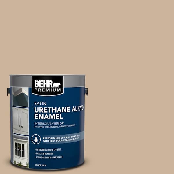 BEHR PREMIUM 1 gal. #T17-03 Sepia Filter Urethane Alkyd Satin Enamel Interior/Exterior Paint