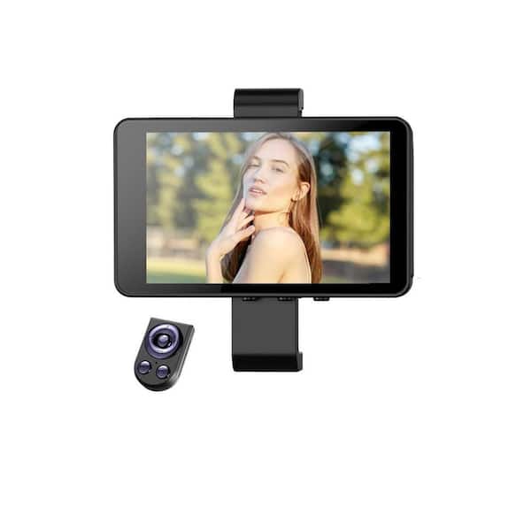 5 Vlog Selfie Monitor with Magnetic Phone Clip for iPhone/Android 4K/1080P Recording Sync Rear Camera