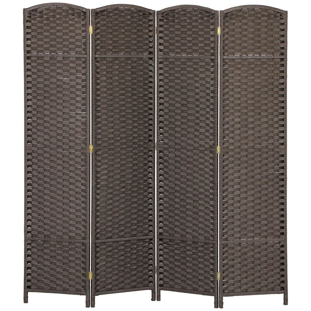 66.9 in. Room Divider, 4-Panel Folding Privacy Screen, Freestanding Wall Partition for Home Office, Bedroom, Brown price history on PriceWatchPro