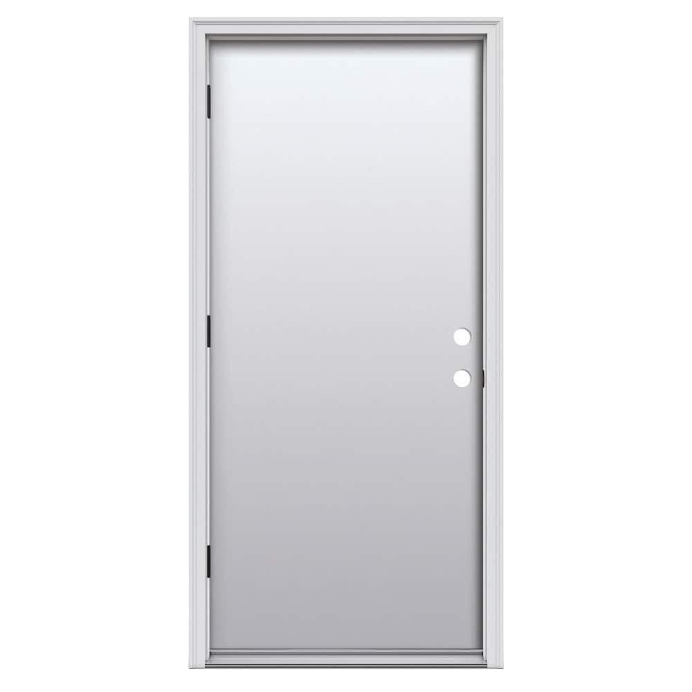 MMI DOOR 32 in. x 80 in. Right-Hand Outswing Flush Classic Primed