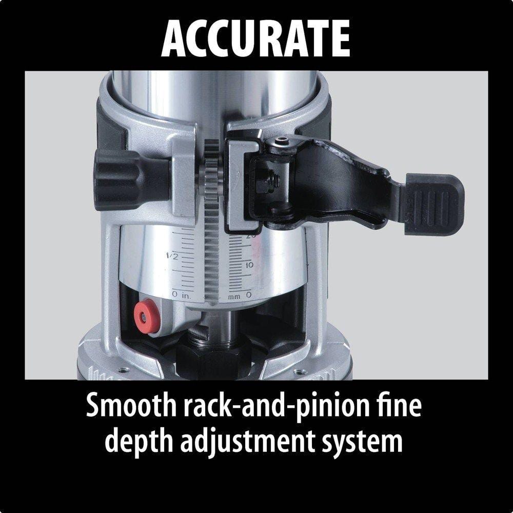 Makita RT0701C 6.5 Amp 1-1/4 HP Corded Fixed Base Variable Speed Compact Router with Quick-Release Makita RT0701C 6.5 Amp 1-1/4 HP Corded Fixed Base Variable Speed Compact Router with Quick-Release