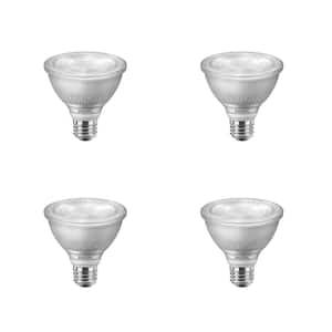 75-Watt Equivalent PAR30S Dimmable LED Flood Light Bulb with Warm Glow Dimming Effect Bright White (3000K) (4-Pack)